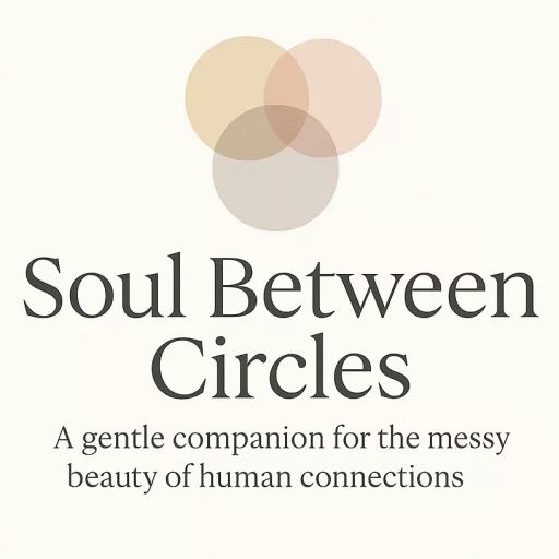 Soul between circles: abstract art representation.
