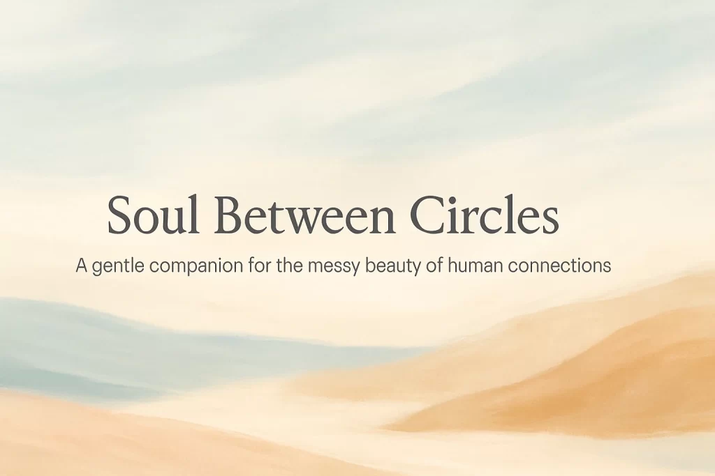 A serene representation of the soul between circles.